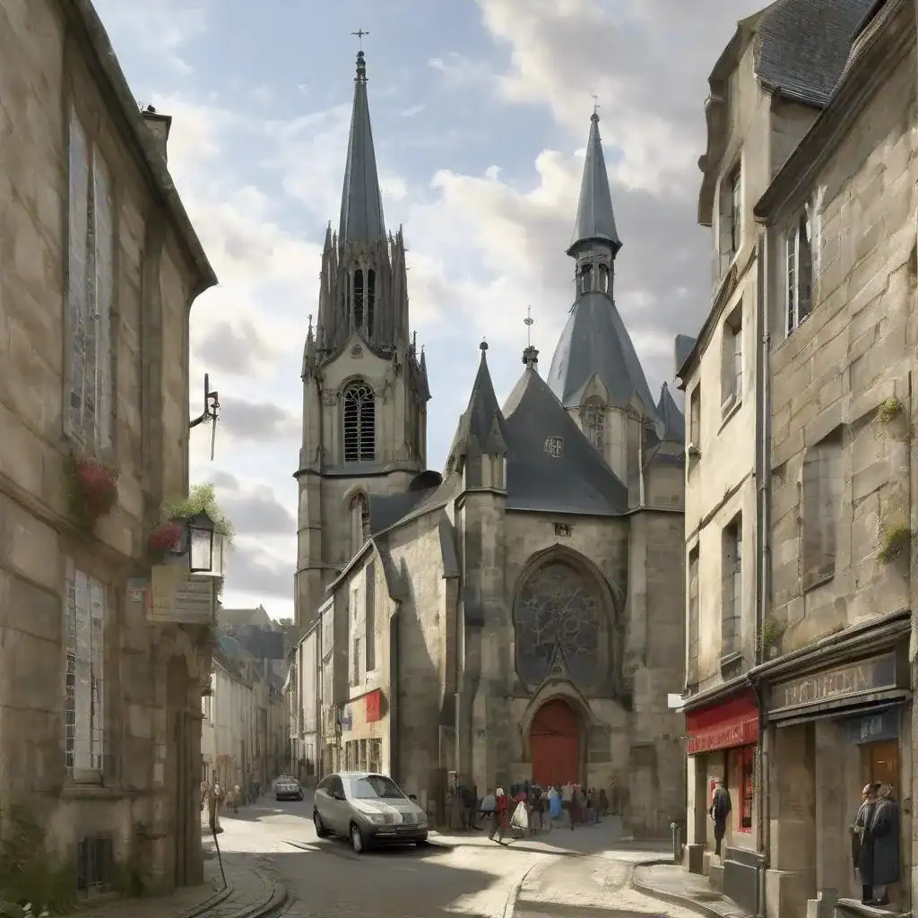 Leaving the Saint-Mélaine Church in Morlaix – Léon Augustin Lhermitte