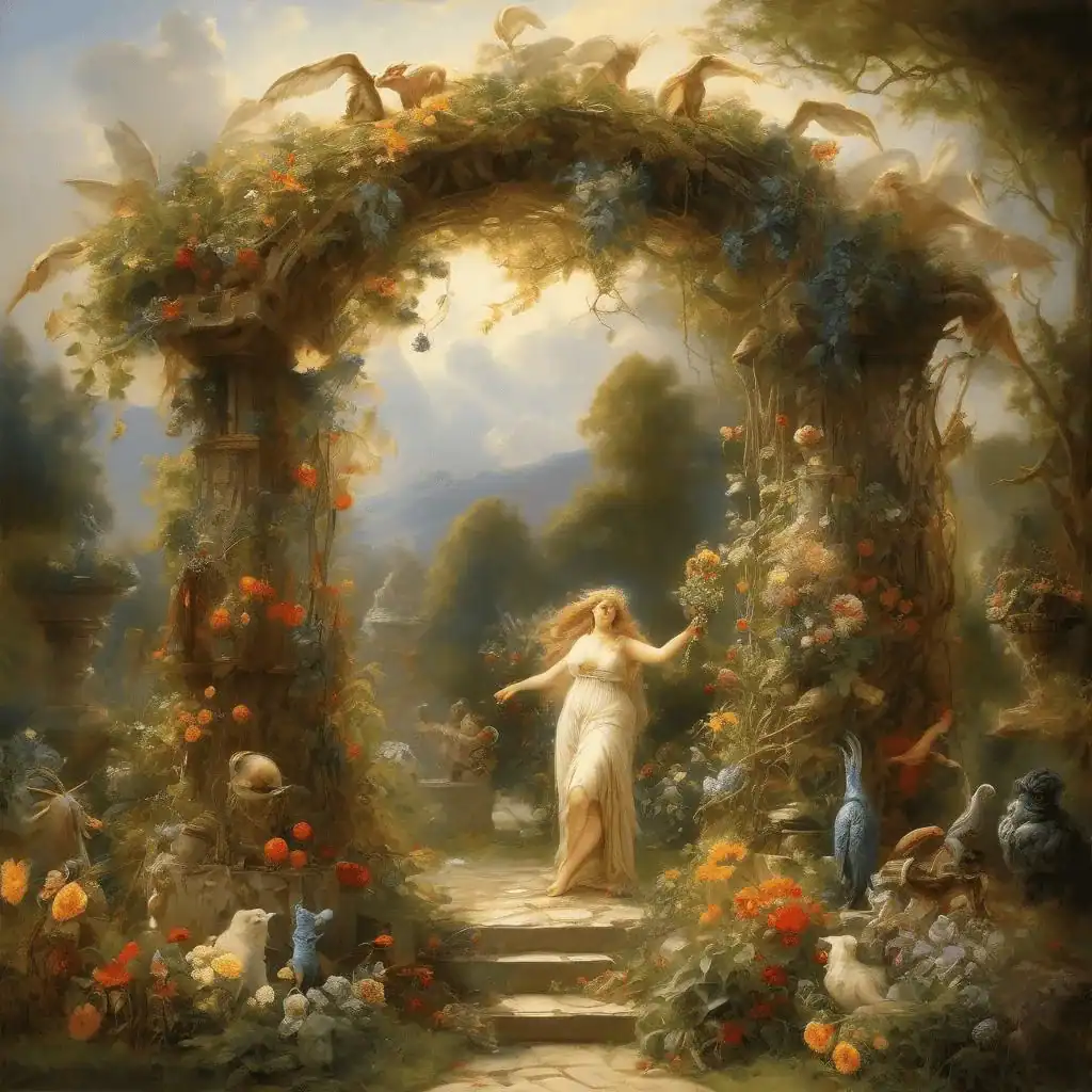 Die Gartenlaube (the Garden Arbor) – Berthold  Woltze