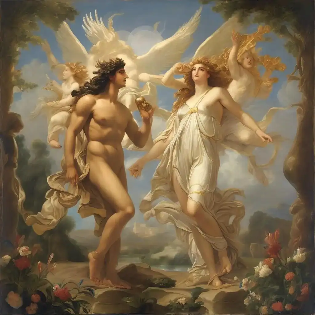 Apollo, Hyacinthus and Cyparis singing and playing – Alexander Ivanov